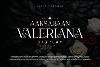 Aaksaraan Valeriana Font Design & Uses