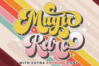 Spark Your Design with Magic Retro Fonts