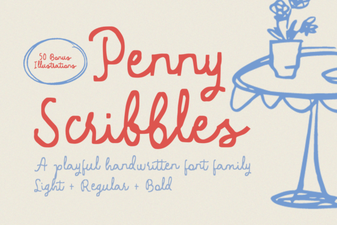 Penny Scribbles Font: Creative Handwritten Designs